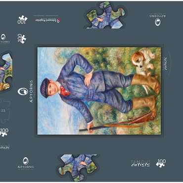 Jean as a Huntsman (1910) by Pierre-Auguste Renoir 100 Puzzle Schachtel 3D Modell
