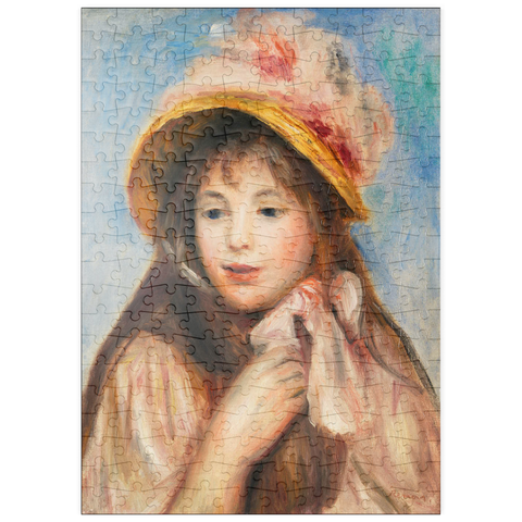 puzzleplate Girl with Pink Bonnet (Jeune fille au chapeau rose) (1894) by Pierre-Auguste Renoir 200 Puzzle