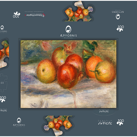 Apples, Oranges, and Lemons (Pommes, oranges et citrons) (1911) by Pierre-Auguste Renoir 100 Puzzle Schachtel 3D Modell