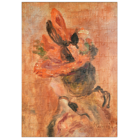 puzzleplate Woman's Head with Red Hat (1890) by Pierre-Auguste Renoir 100 Puzzle