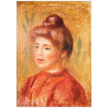 puzzleplate Bust of Woman in Red (Buste de femme en rouge) (1905–1908) by Pierre-Auguste Renoir 1000 Puzzle