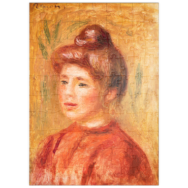 puzzleplate Bust of Woman in Red (Buste de femme en rouge) (1905–1908) by Pierre-Auguste Renoir 100 Puzzle