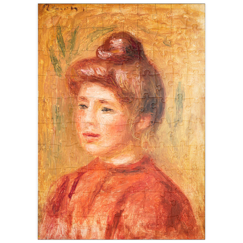 puzzleplate Bust of Woman in Red (Buste de femme en rouge) (1905–1908) by Pierre-Auguste Renoir 100 Puzzle