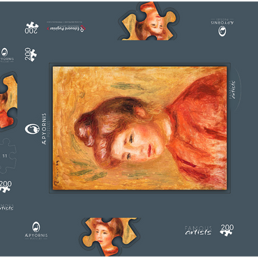 Bust of Woman in Red (Buste de femme en rouge) (1905–1908) by Pierre-Auguste Renoir 200 Puzzle Schachtel 3D Modell
