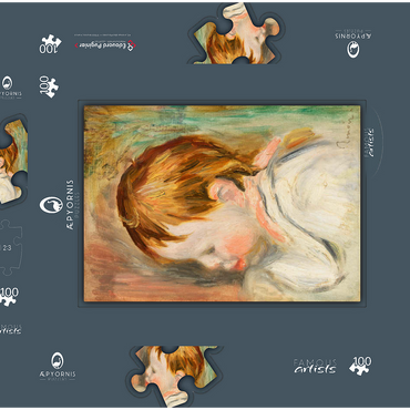 Baby's Head (Tête d'enfant, profil à gauche) (1895) by Pierre-Auguste Renoir 100 Puzzle Schachtel 3D Modell