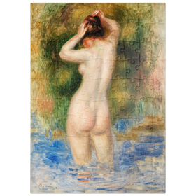 Darstellung des Puzzle Motivs Bather (Baigneuse) (1890) by Pierre-Auguste Renoir - Puzzleteile: 100