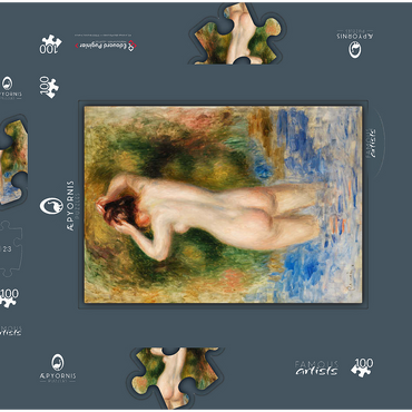 Bather (Baigneuse) (1890) by Pierre-Auguste Renoir 100 Puzzle Schachtel 3D Modell