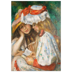 Darstellung des Puzzle Motivs Two Girls Reading (c. 1890-1891) by Pierre-Auguste Renoir - Puzzleteile: 100