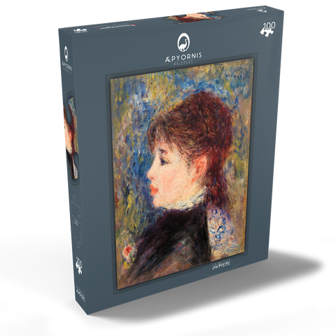 Young Woman with Rose (Jeune fille Ã la rose) (1877) by Pierre-Auguste Renoir 100 Puzzle Schachtel Ansicht2