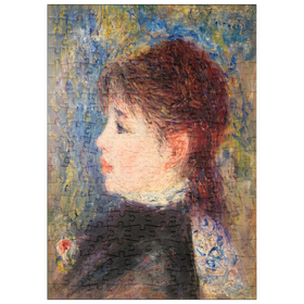 Darstellung des Puzzle-Motivs Young Woman with Rose (Jeune fille Ã la rose) (1877) by Pierre-Auguste Renoir – Puzzleteile: 200