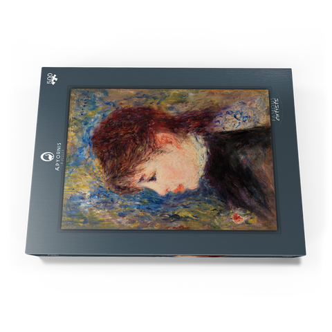 Young Woman with Rose (Jeune fille Ã la rose) (1877) by Pierre-Auguste Renoir 500 Puzzle Schachtel Ansicht3