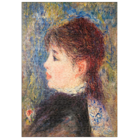 Darstellung des Puzzle-Motivs Young Woman with Rose (Jeune fille Ã la rose) (1877) by Pierre-Auguste Renoir – Puzzleteile: 500