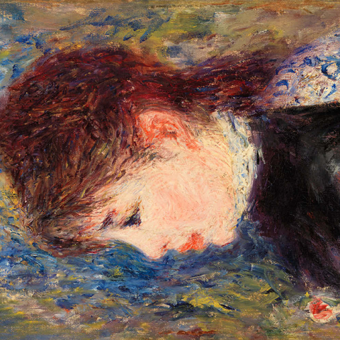 Young Woman with Rose (Jeune fille Ã la rose) (1877) by Pierre-Auguste Renoir 500 Puzzle 3D Modell