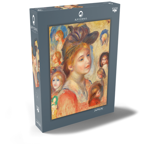Study of Girls' Heads (Étude de têtes de jeunes filles) (1893) by Pierre-Auguste Renoir 1000 Puzzle Schachtel Ansicht2