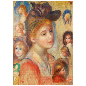 Darstellung des Puzzle-Motivs Study of Girls' Heads (1893) by Pierre-Auguste Renoir – Puzzleteile: 1000