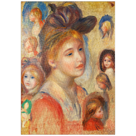 puzzleplate Study of Girls' Heads (Étude de têtes de jeunes filles) (1893) by Pierre-Auguste Renoir 1000 Puzzle