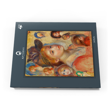Study of Girls' Heads (Étude de têtes de jeunes filles) (1893) by Pierre-Auguste Renoir 100 Puzzle Schachtel Ansicht3