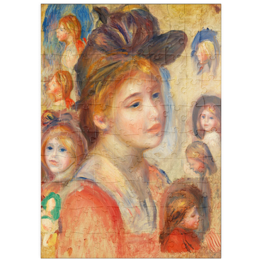 puzzleplate Study of Girls' Heads (Étude de têtes de jeunes filles) (1893) by Pierre-Auguste Renoir 100 Puzzle