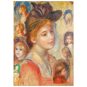 Darstellung des Puzzle Motivs Study of Girls' Heads (1893) by Pierre-Auguste Renoir - Puzzleteile: 100