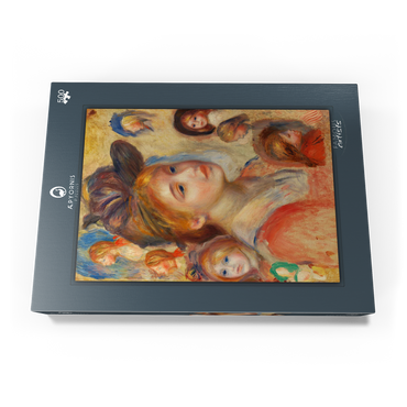 Study of Girls' Heads (Étude de têtes de jeunes filles) (1893) by Pierre-Auguste Renoir 500 Puzzle Schachtel Ansicht3