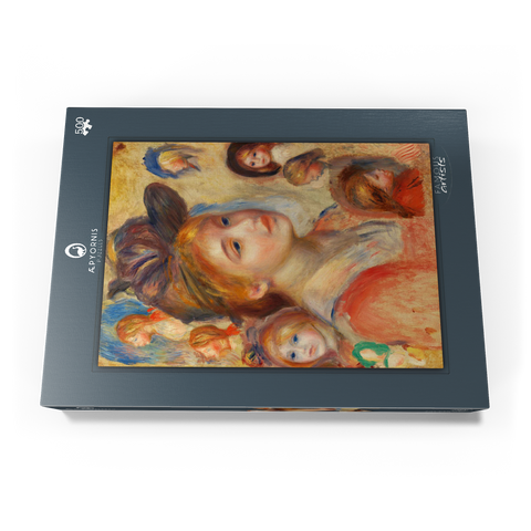 Study of Girls' Heads (Étude de têtes de jeunes filles) (1893) by Pierre-Auguste Renoir 500 Puzzle Schachtel Ansicht3