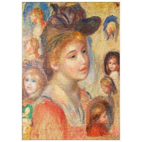 Darstellung des Puzzle Motivs Study of Girls' Heads (1893) by Pierre-Auguste Renoir - Puzzleteile: 500
