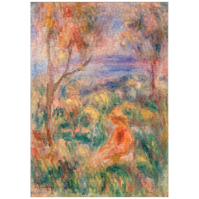 Darstellung des Puzzle Motivs Seated Woman with Sea in the Distance (1917) by Pierre-Auguste Renoir - Puzzleteile: 1000