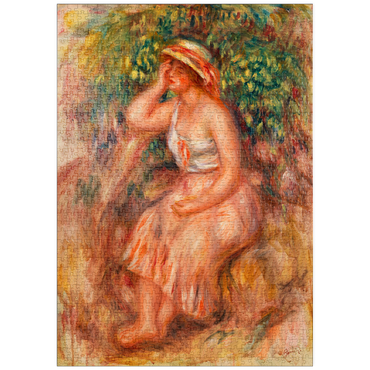 puzzleplate Woman Daydreaming (Rêveuse) (1913) by Pierre-Auguste Renoir 1000 Puzzle