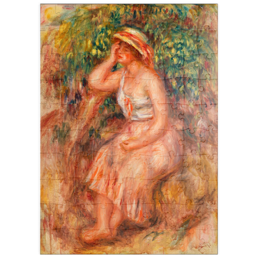 puzzleplate Woman Daydreaming (Rêveuse) (1913) by Pierre-Auguste Renoir 100 Puzzle