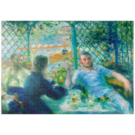 Darstellung des Puzzle-Motivs Lunch at the Restaurant Fournaise (1875) by Pierre-Auguste Renoir – Puzzleteile: 1000