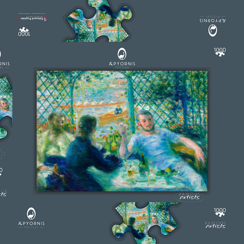 Lunch at the Restaurant Fournaise (The Rowers’ Lunch) (1875) by Pierre-Auguste Renoir 1000 Puzzle Schachtel 3D Modell