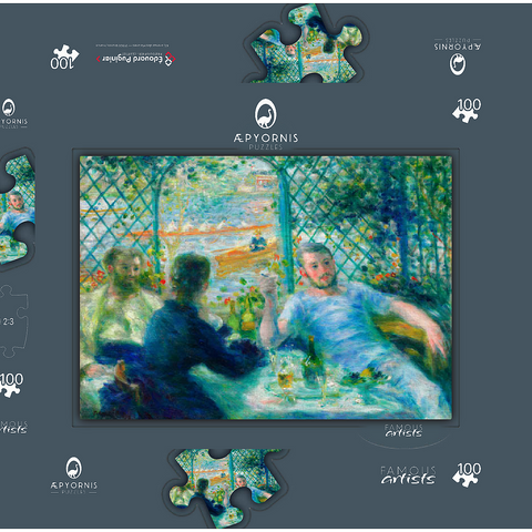 Lunch at the Restaurant Fournaise (The Rowers’ Lunch) (1875) by Pierre-Auguste Renoir 100 Puzzle Schachtel 3D Modell