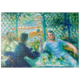 Darstellung des Puzzle Motivs Lunch at the Restaurant Fournaise (1875) by Pierre-Auguste Renoir - Puzzleteile: 500