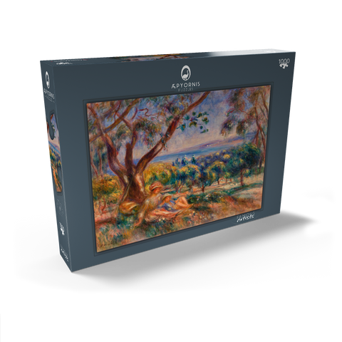 Landscape with Figures, near Cagnes (Paysage avec figures, environs de Cagnes) (1910) by Pierre-Auguste Renoir 1000 Puzzle Schachtel Ansicht2