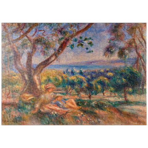 puzzleplate Landscape with Figures, near Cagnes (Paysage avec figures, environs de Cagnes) (1910) by Pierre-Auguste Renoir 1000 Puzzle