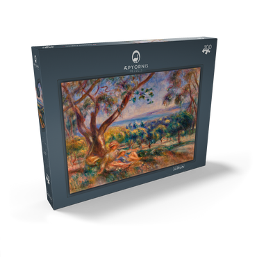 Landscape with Figures, near Cagnes (Paysage avec figures, environs de Cagnes) (1910) by Pierre-Auguste Renoir 100 Puzzle Schachtel Ansicht2