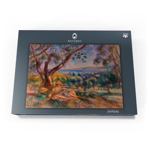 Landscape with Figures, near Cagnes (Paysage avec figures, environs de Cagnes) (1910) by Pierre-Auguste Renoir 500 Puzzle Schachtel Ansicht3
