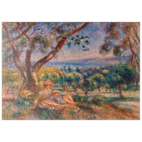 Darstellung des Puzzle Motivs Landscape with Figures, near Cagnes (1910) by Pierre-Auguste Renoir - Puzzleteile: 500
