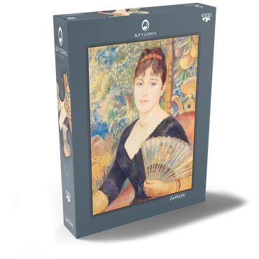 Woman with Fan (Femme à l'éventail) (1886) by Pierre-Auguste Renoir 1000 Puzzle Schachtel Ansicht2