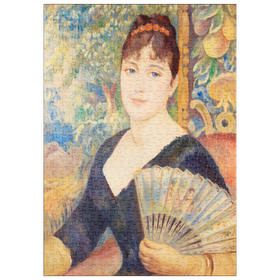 Darstellung des Puzzle-Motivs Woman with Fan (1886) by Pierre-Auguste Renoir – Puzzleteile: 500