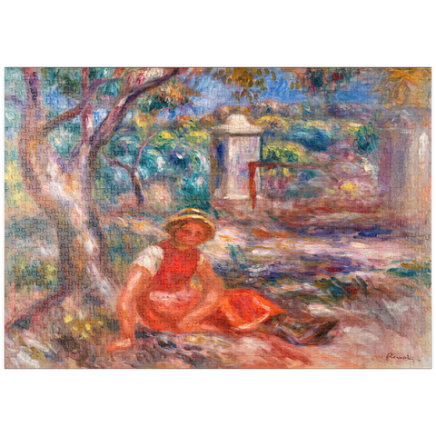 puzzleplate Girl at the Foot of a Tree (Fillette au pied d'un arbre) (1914) by Pierre-Auguste Renoir 1000 Puzzle