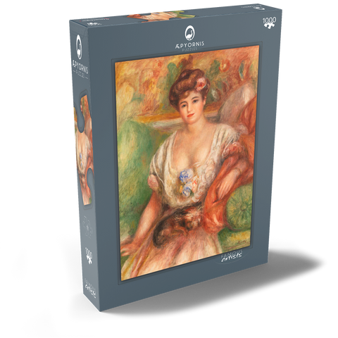 Portrait of Misia Sert (Jeune femme au griffon) (1907) by Pierre-Auguste Renoir 1000 Puzzle Schachtel Ansicht2
