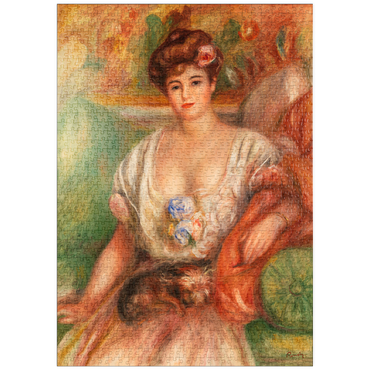 puzzleplate Portrait of Misia Sert (Jeune femme au griffon) (1907) by Pierre-Auguste Renoir 1000 Puzzle
