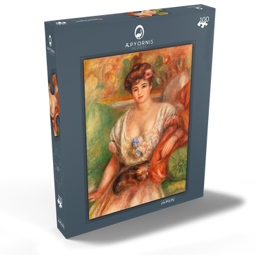 Portrait of Misia Sert (Jeune femme au griffon) (1907) by Pierre-Auguste Renoir 100 Puzzle Schachtel Ansicht2