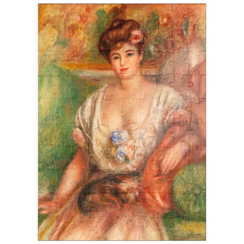 puzzleplate Portrait of Misia Sert (Jeune femme au griffon) (1907) by Pierre-Auguste Renoir 100 Puzzle