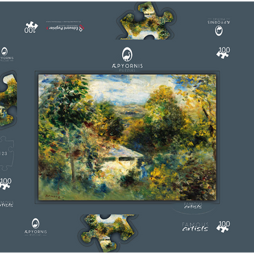 Louveciennes (1872–1873) by Pierre-Auguste Renoir 100 Puzzle Schachtel 3D Modell