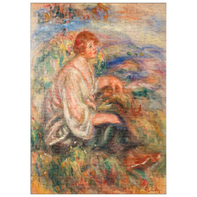 Darstellung des Puzzle-Motivs Woman in Tulle Blouse and Black Skirt (1917) by Pierre-Auguste Renoir – Puzzleteile: 200