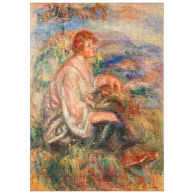 Darstellung des Puzzle-Motivs Woman in Tulle Blouse and Black Skirt (1917) by Pierre-Auguste Renoir – Puzzleteile: 500