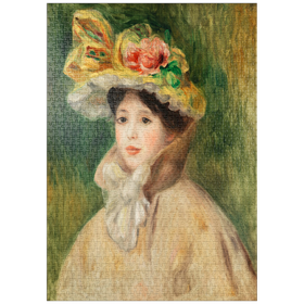 Darstellung des Puzzle Motivs Woman with Capeline (early 1890s) by Pierre-Auguste Renoir - Puzzleteile: 1000