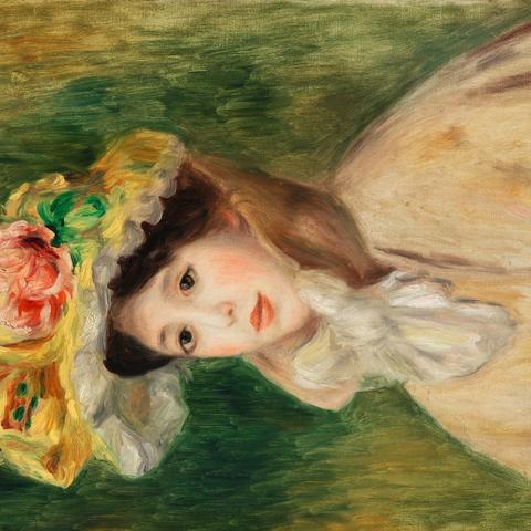 Woman with Capeline (Femme Ã la capeline) (early 1890s) by Pierre-Auguste Renoir 1000 Puzzle 3D Modell